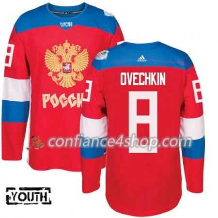 Adidas Maillot de Hockey Russie Alexander Ovechkin 8 Coupe du monde de hockey sur glace 2016 Rouge Premier - Enfant